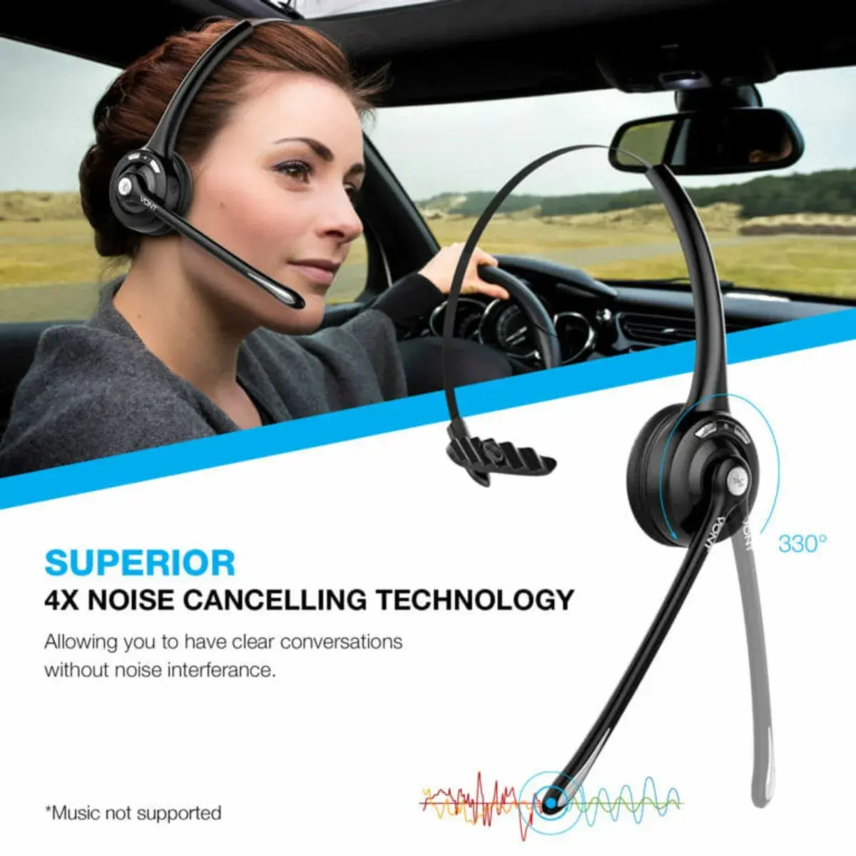 Vont Bluetooth Headset with Microphone