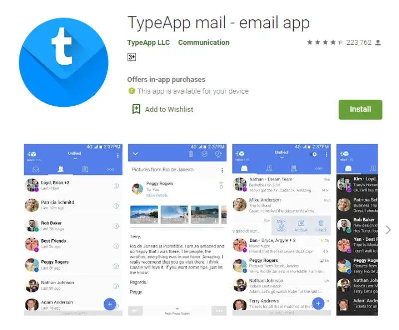 TypeApp mail