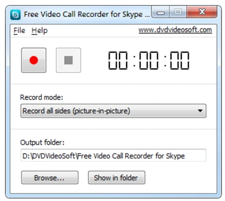 DVDVideosoft Free Skype Video Recorder