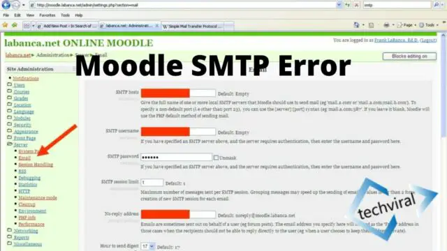 Moodle SMTP