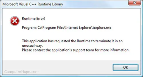 Windows 98 Runtime Error