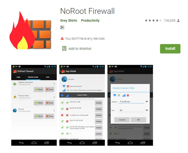 Firewall NoRoot
