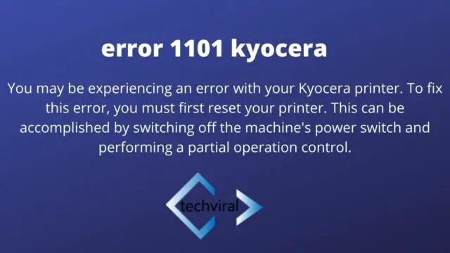 error 1101 kyocera