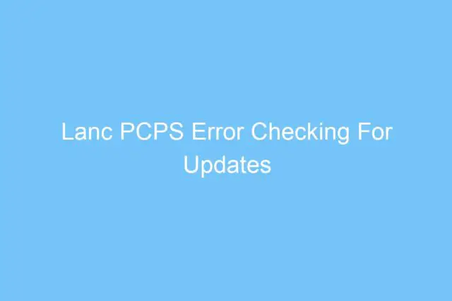 lanc pcps error checking for updates 4775