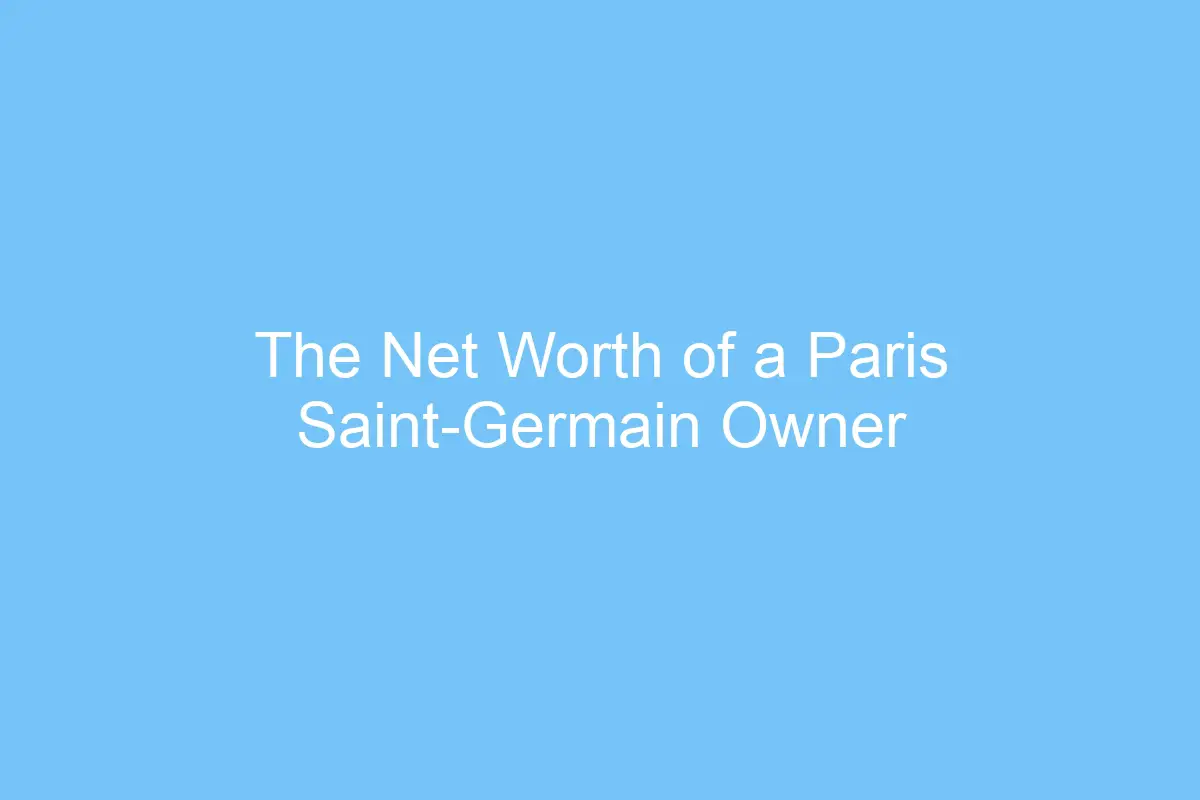 the net worth of a paris saint germain owner 4585