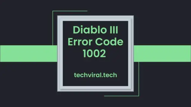 Error Code 1002