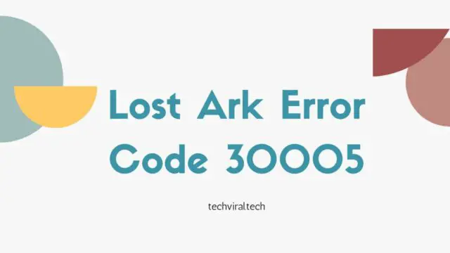 Error Code 30005