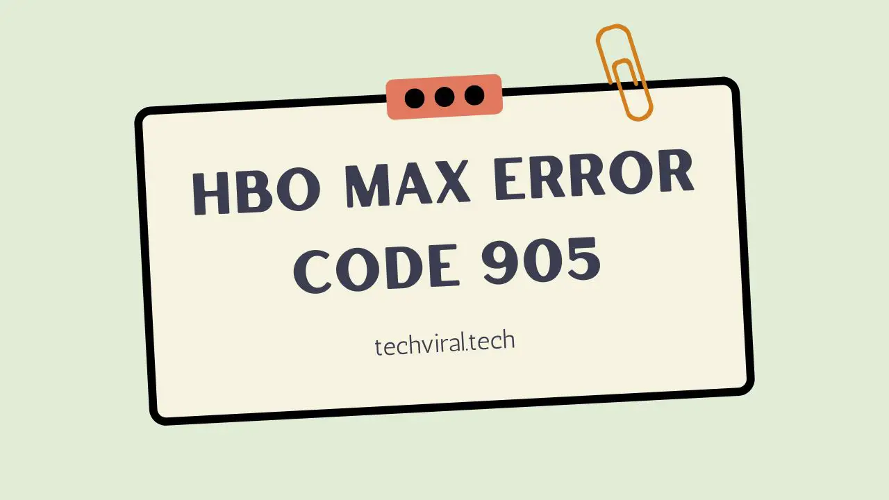 Error Code 905