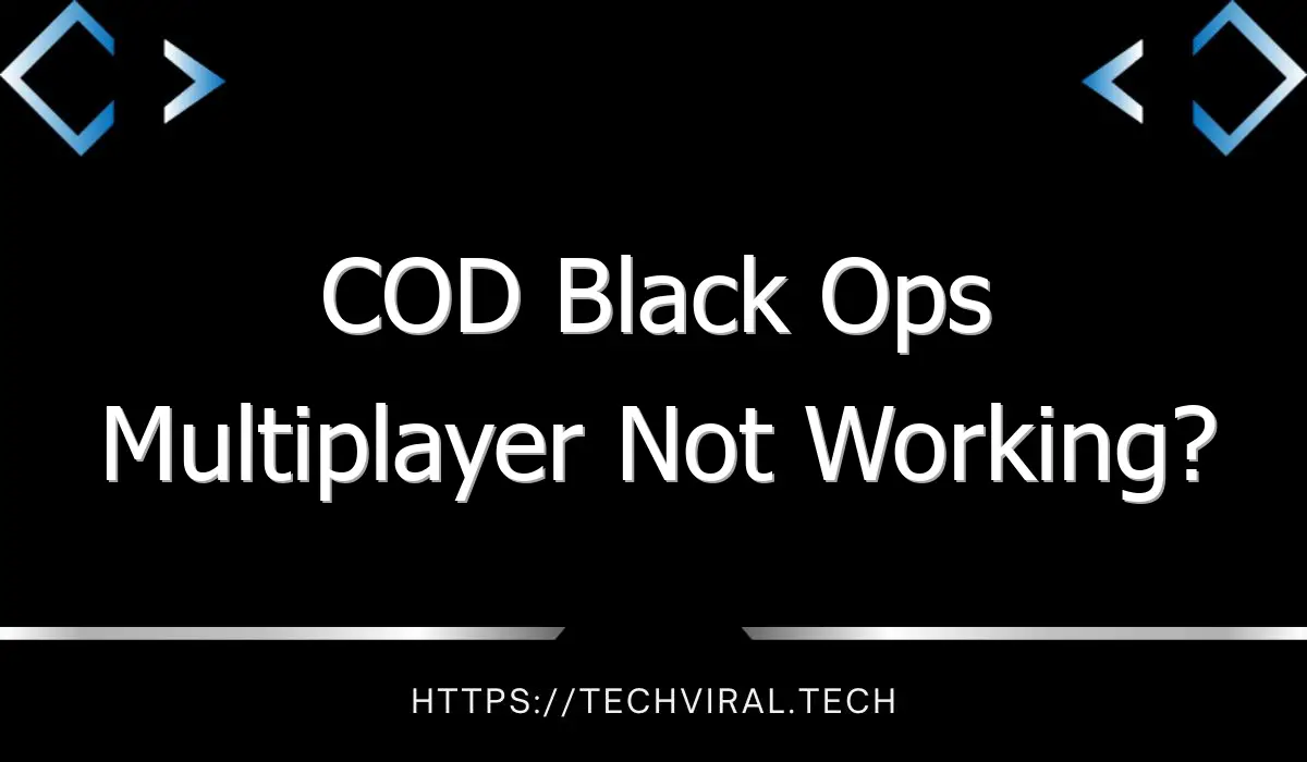 cod black ops multiplayer not working 7837