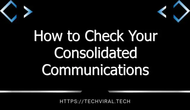 how to check your consolidated communications network status 7869