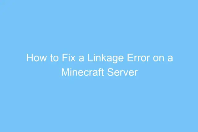 how to fix a linkage error on a minecraft server 3797