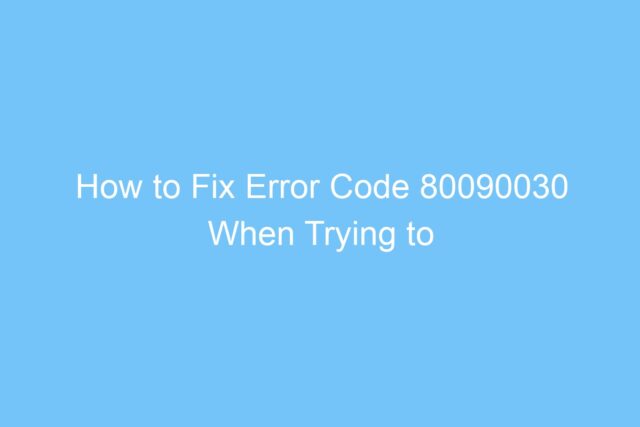 how to fix error code 80090030 when trying to open microsoft outlook 2016 with office 365 6371