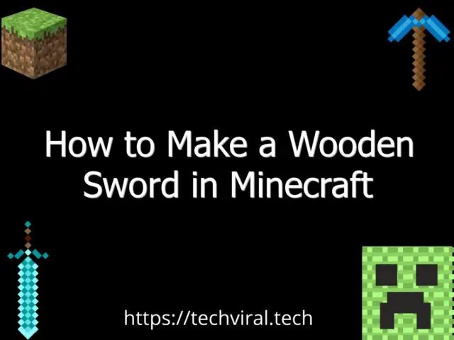how to make a wooden sword in minecraft 6545