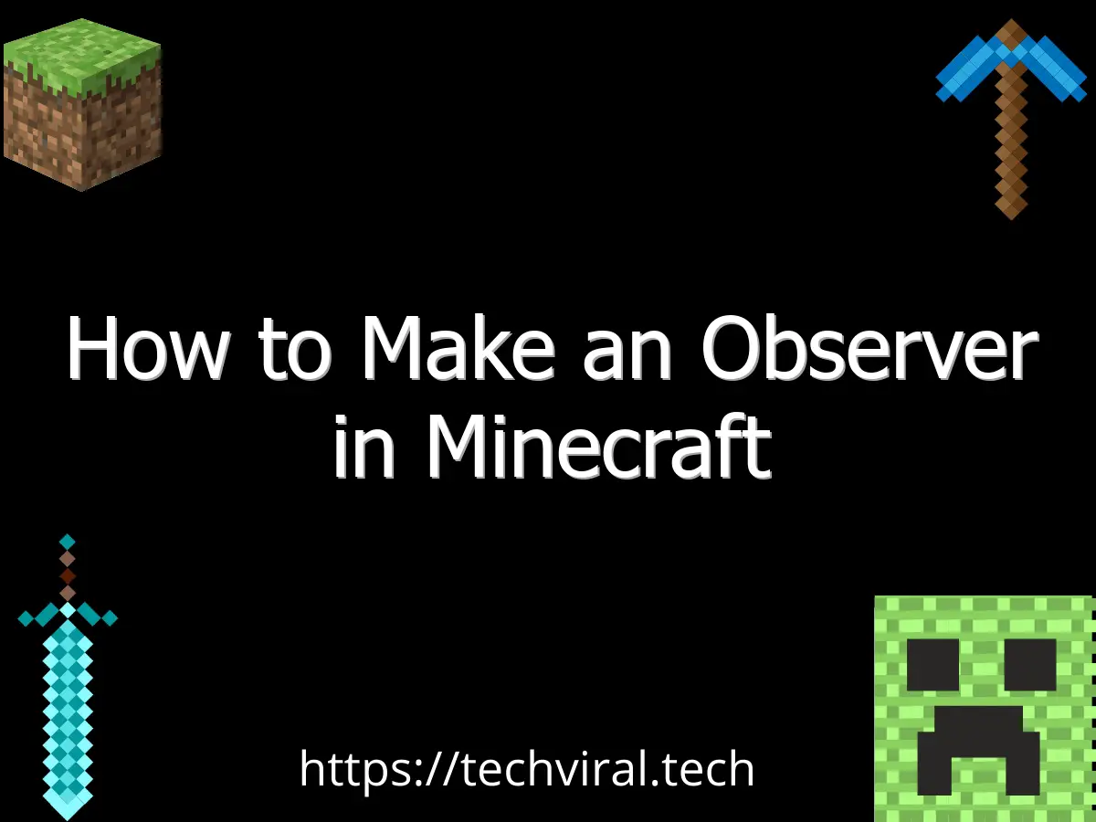 how to make an observer in minecraft 6765