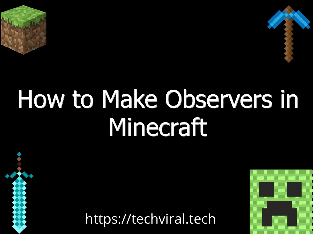 how to make observers in minecraft 6623