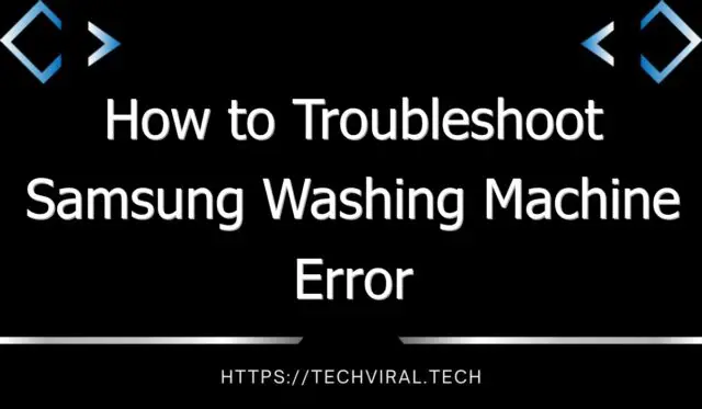 how to troubleshoot samsung washing machine error codes 8379
