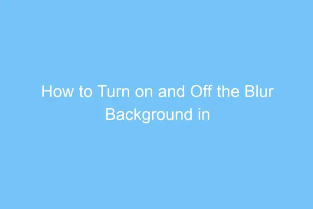 how to turn on and off the blur background in google meet 6379