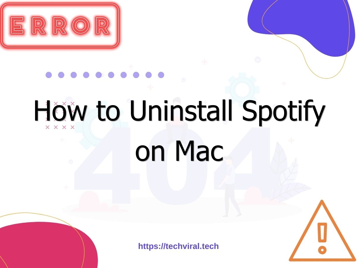how to uninstall spotify on mac 7248