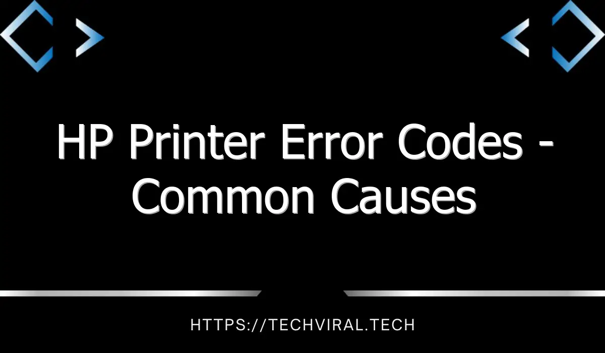 hp printer error codes common causes 8371