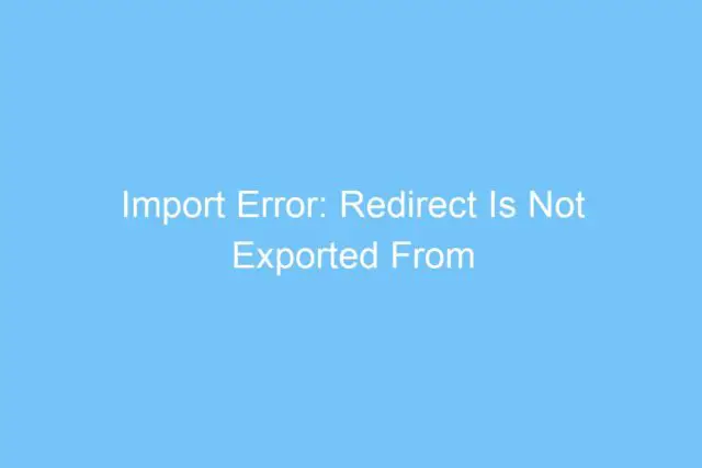 import error redirect is not exported from react router dom 3779