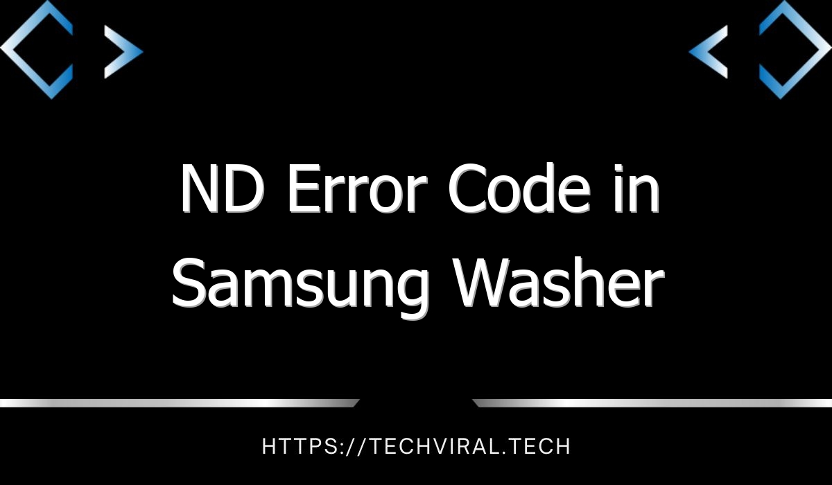nd error code in samsung washer 8341