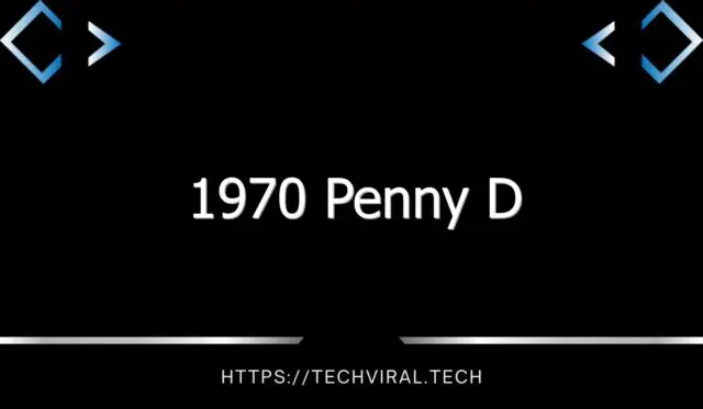 1970 penny d 10496