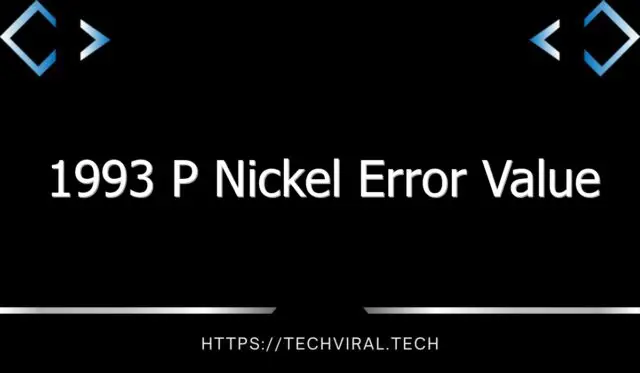 1993 p nickel error value 10502