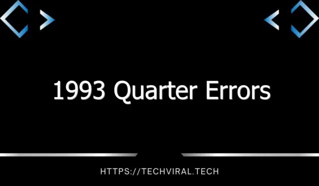 1993 quarter errors 10508