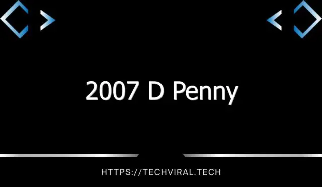 2007 d penny 10554