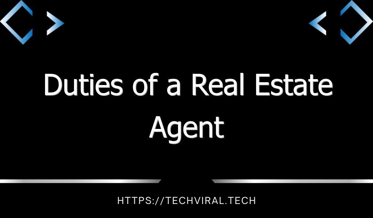 duties of a real estate agent 9866