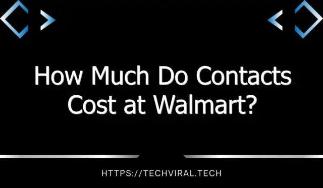 how much do contacts cost at walmart 9680