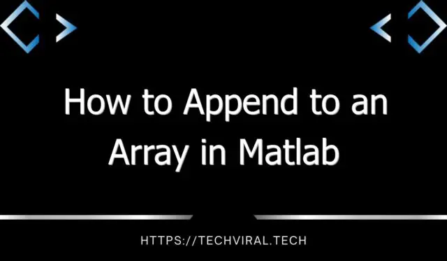 how to append to an array in matlab 9789