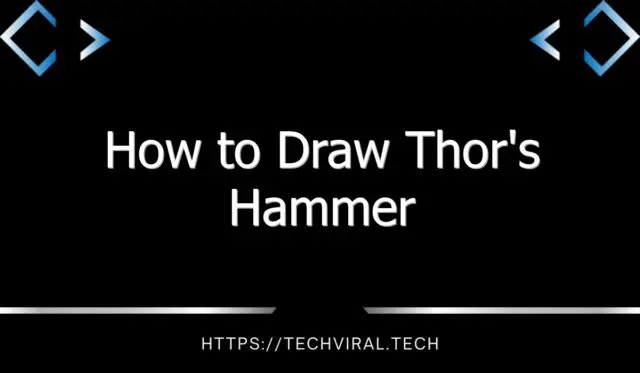 how to draw thors hammer 9628