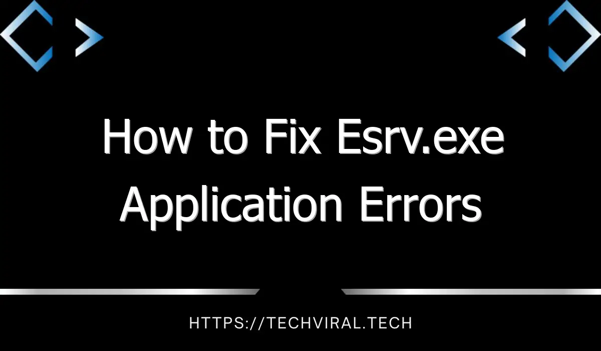 how to fix esrv exe application errors 11653