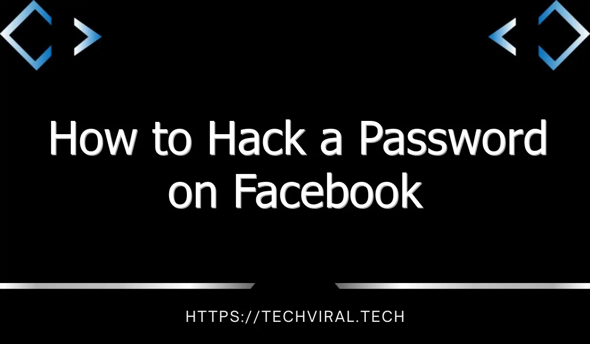 how to hack a password on facebook 9300