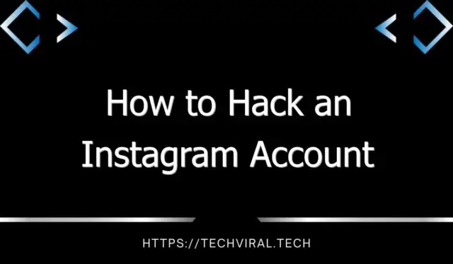 how to hack an instagram account 8747