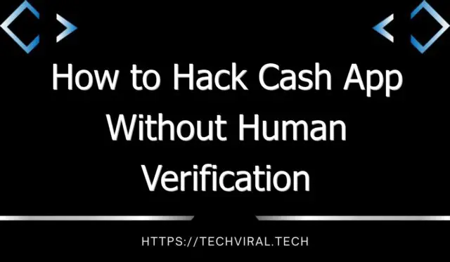 how to hack cash app without human verification 8815