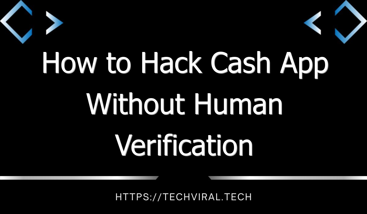 how to hack cash app without human verification 8815