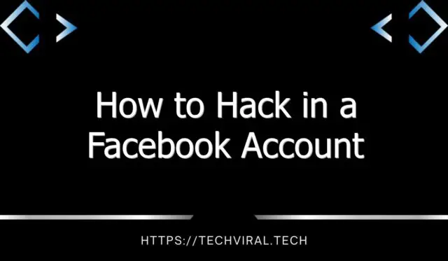 how to hack in a facebook account 9336