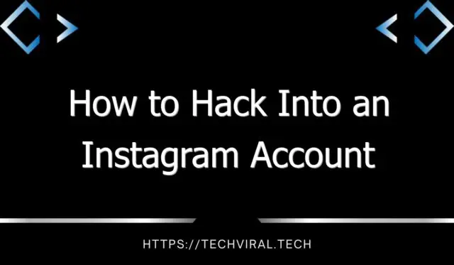 how to hack into an instagram account 8763