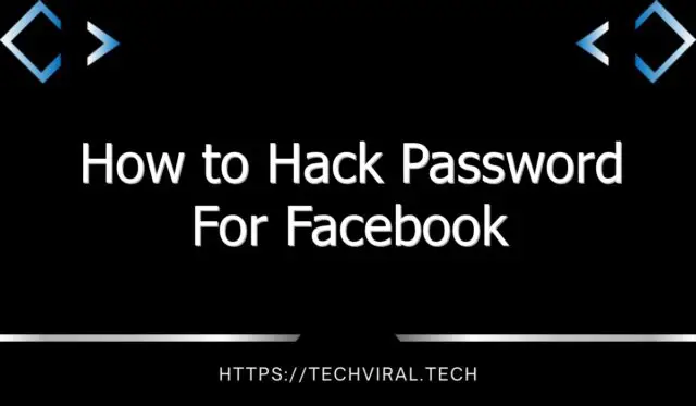 how to hack password for facebook 9366