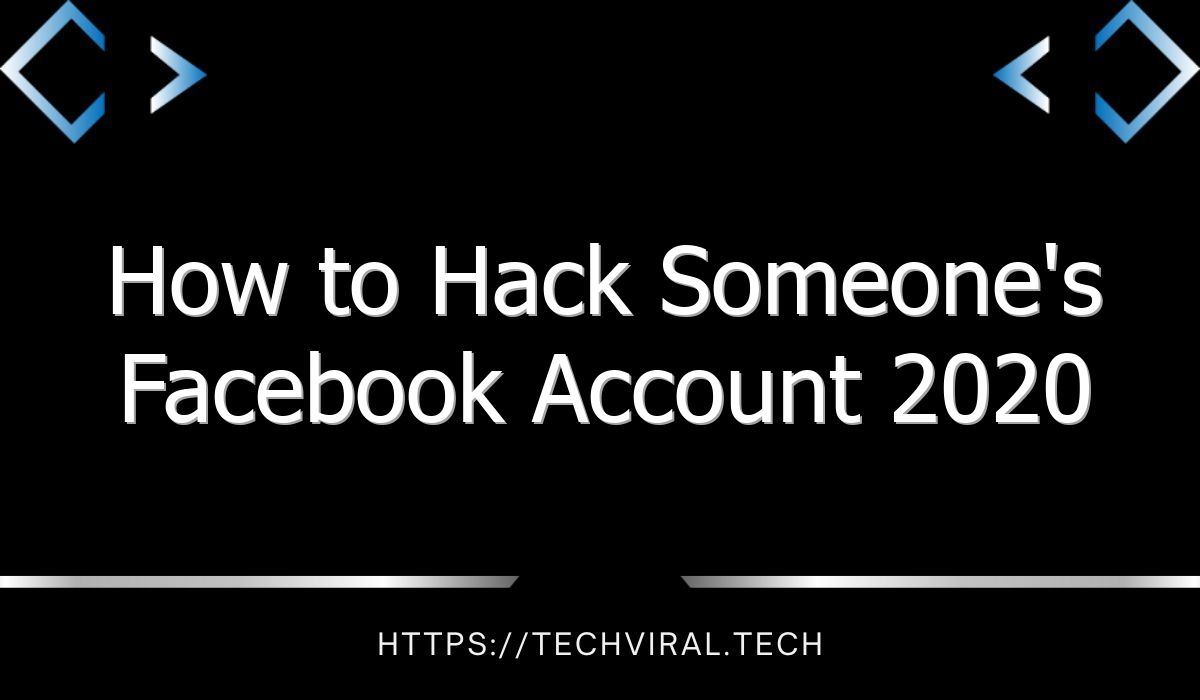 how to hack someones facebook account 2020 9156