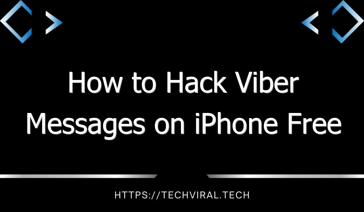 how to hack viber messages on iphone free 9254