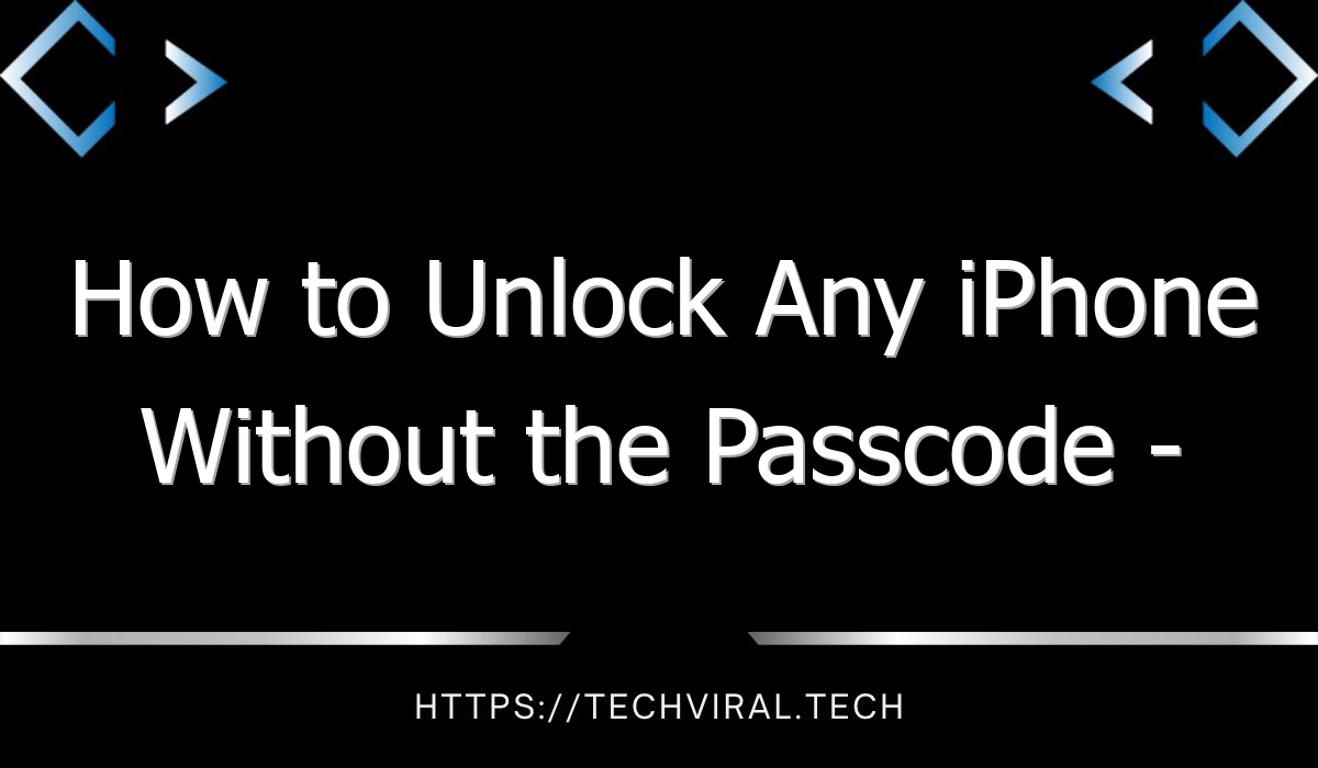 how to unlock any iphone without the passcode life hacks 9062