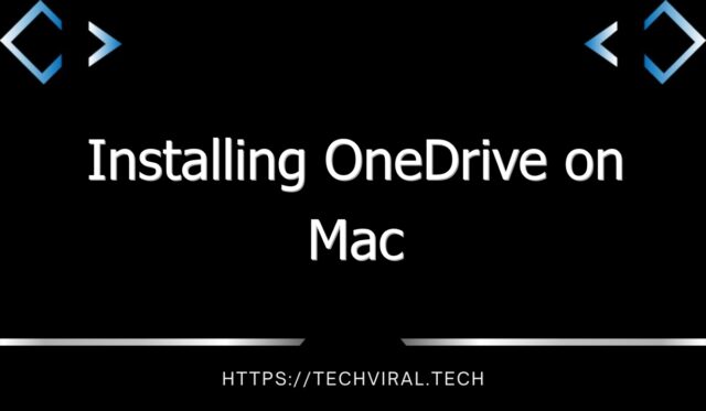 installing onedrive on mac 10930