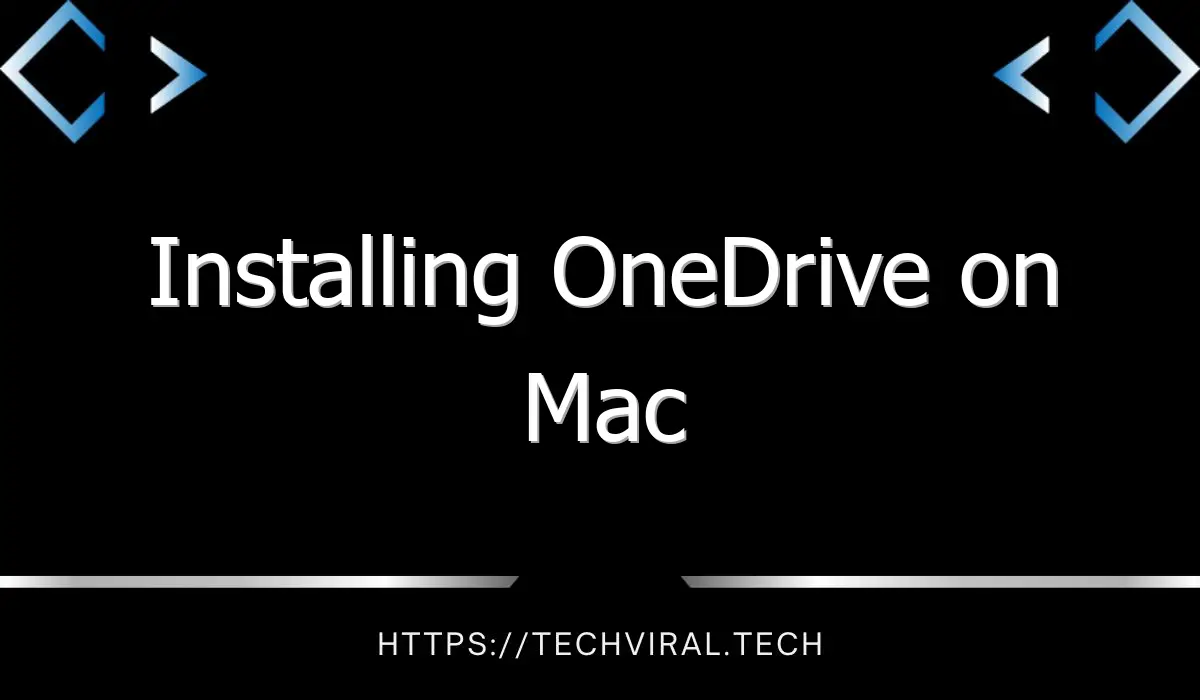 installing onedrive on mac 10930