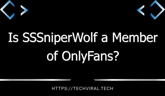 is sssniperwolf a member of onlyfans 9886