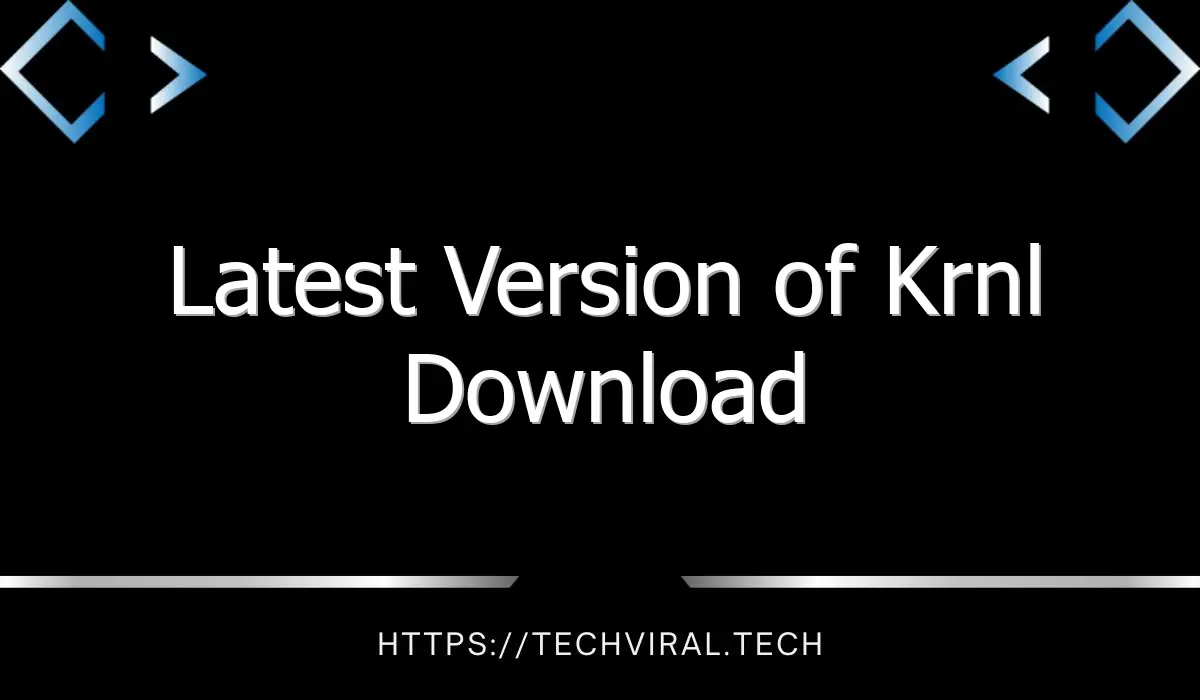 latest version of krnl download 10179