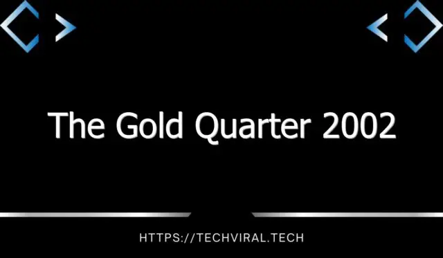 the gold quarter 2002 10526