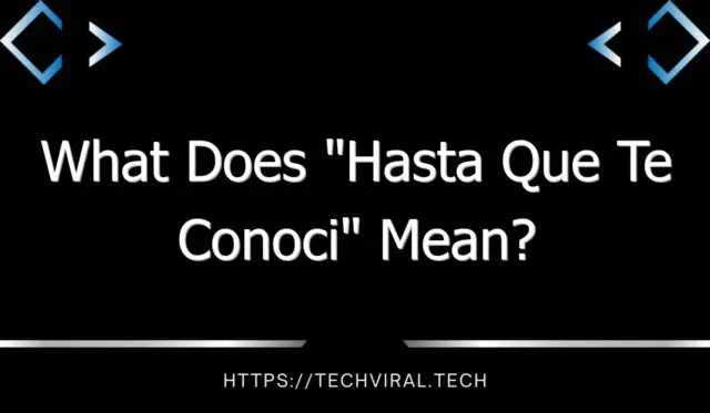 what does hasta que te conoci mean 8666